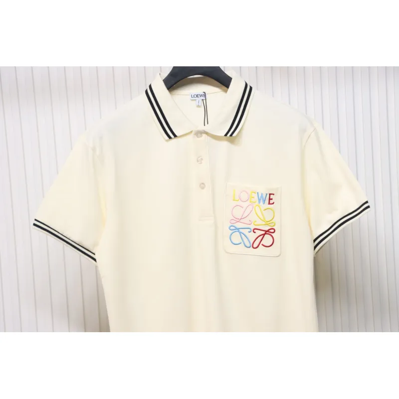Loewe 25ss Pocket Color Embroidery PoloT-Shirt Yellow
