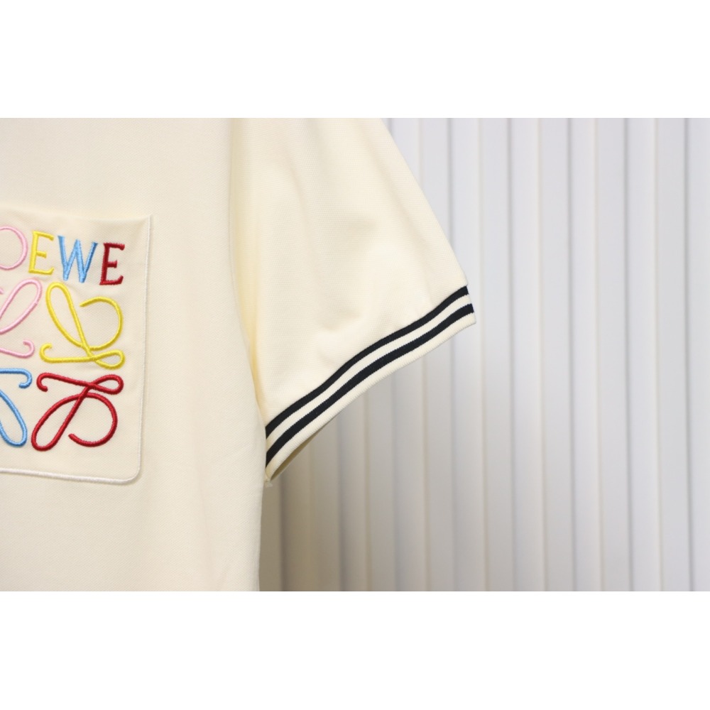 Loewe 25ss Pocket Color Embroidery PoloT-Shirt Yellow