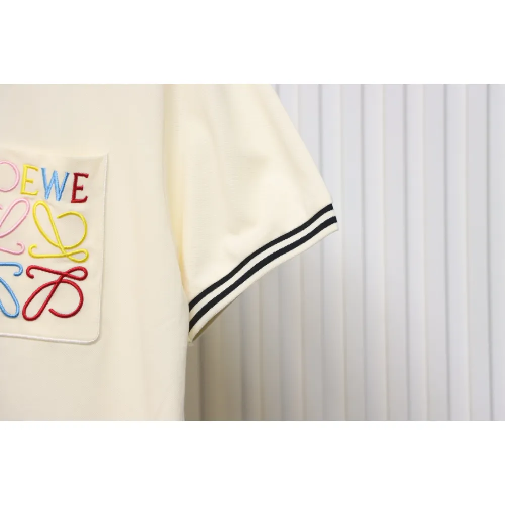Loewe 25ss Pocket Color Embroidery PoloT-Shirt Yellow