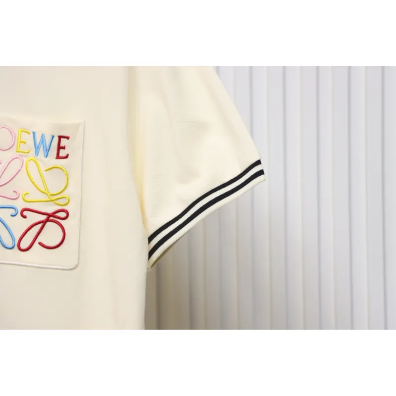 Loewe 25ss Pocket Color Embroidery PoloT-Shirt Yellow
