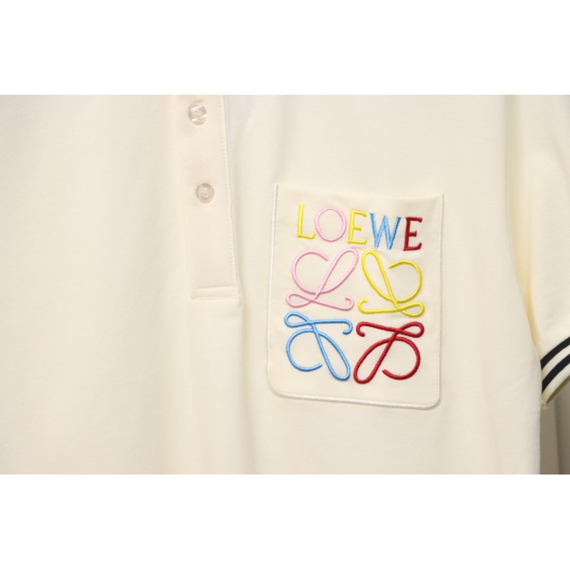 Loewe 25ss Pocket Color Embroidery PoloT-Shirt Yellow