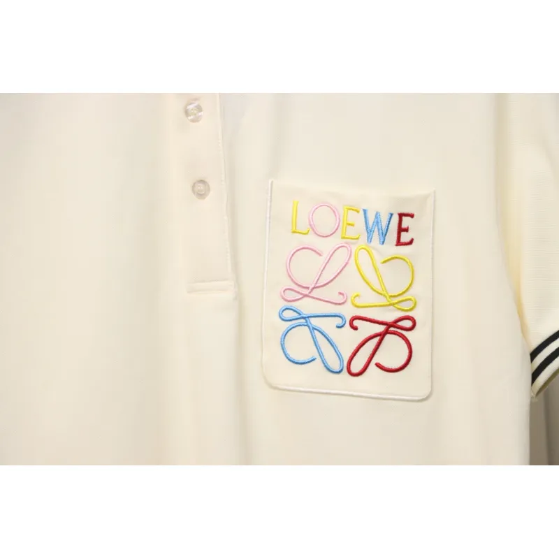 Loewe 25ss Pocket Color Embroidery PoloT-Shirt Yellow