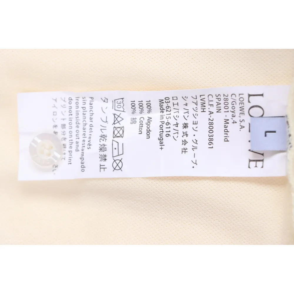 Loewe 25ss Pocket Color Embroidery PoloT-Shirt Yellow