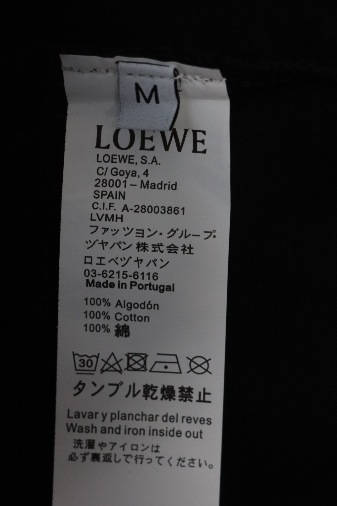 Loewe 25ss Pocket Embossed T-Shirt Black