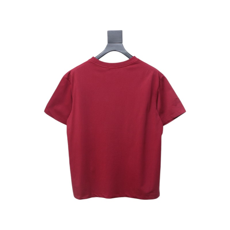 Loewe Small Logo Embroidery T-Shirt Red
