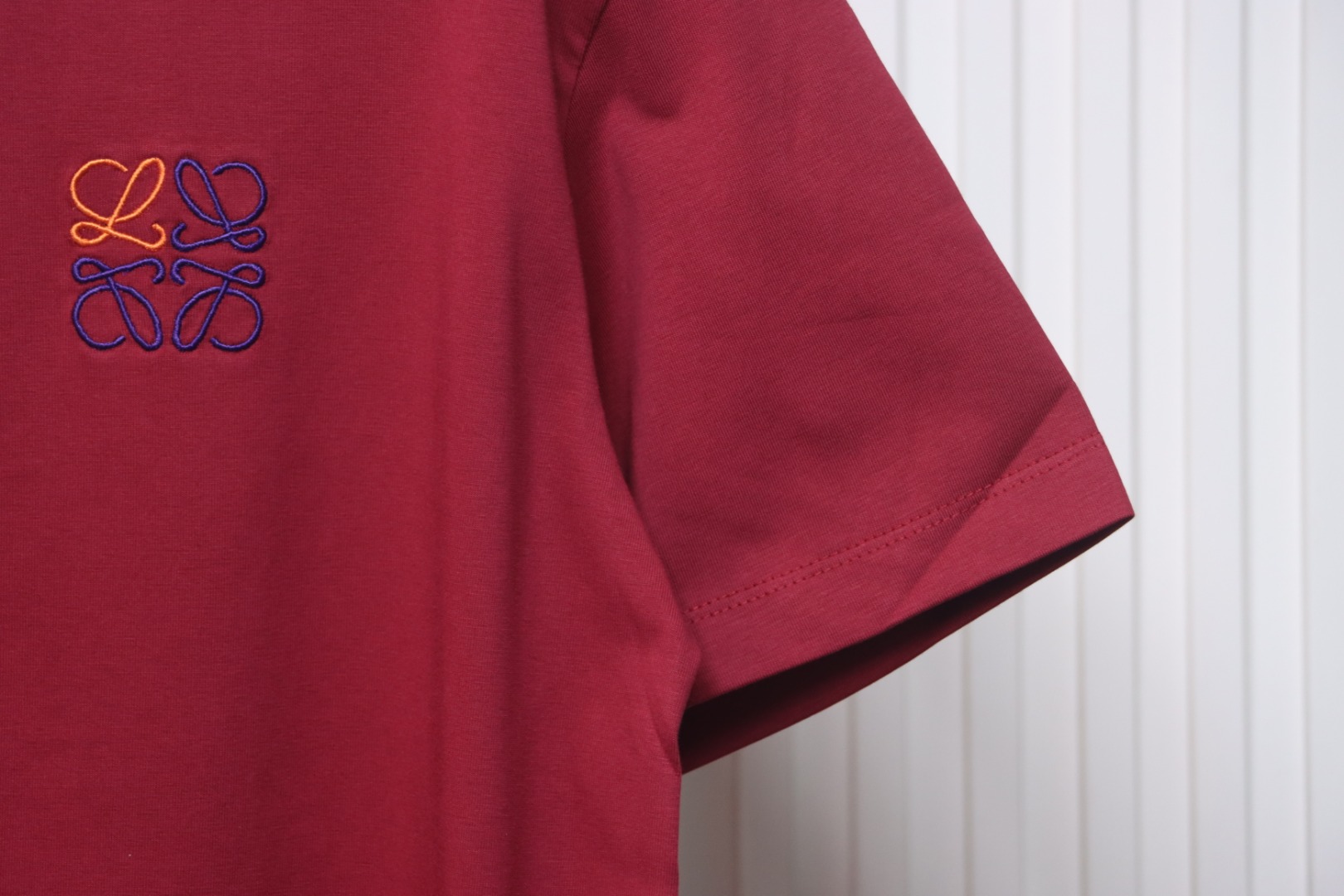 Loewe Small Logo Embroidery T-Shirt Red