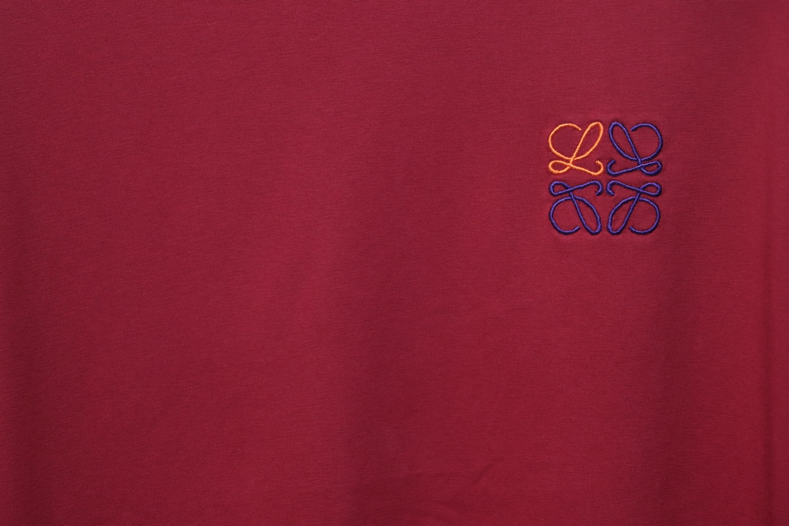 Loewe Small Logo Embroidery T-Shirt Red