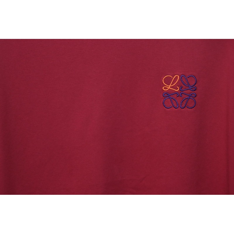 Loewe Small Logo Embroidery T-Shirt Red
