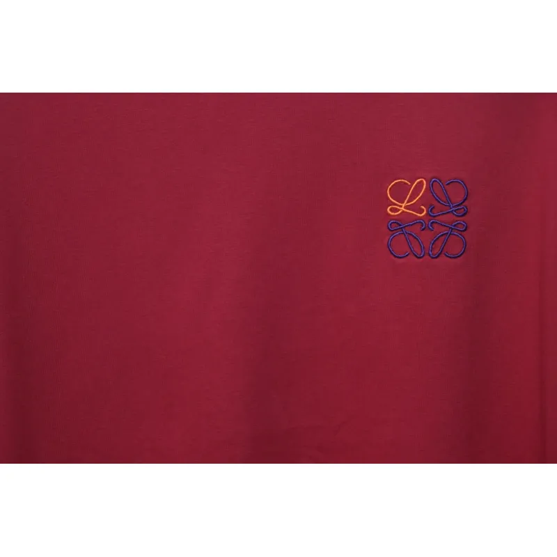 Loewe Small Logo Embroidery T-Shirt Red