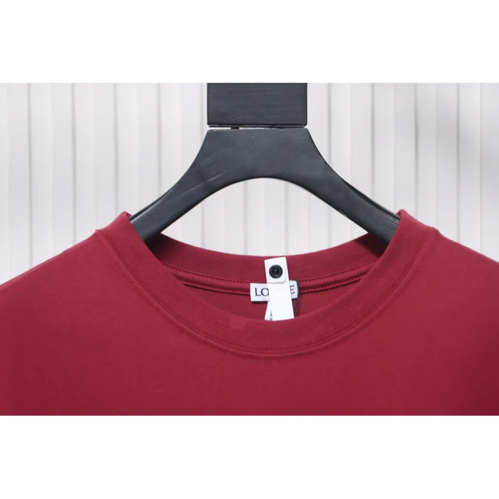 Loewe Small Logo Embroidery T-Shirt Red