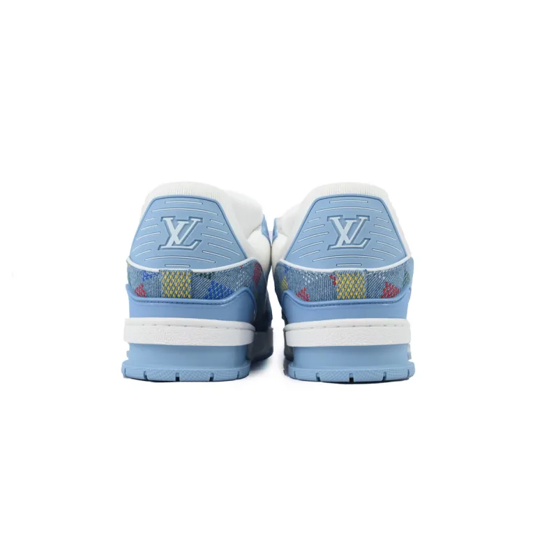 LV Trainer Sneaker Blue Grid 1AHCYF