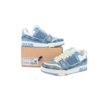 LV Trainer Sneaker Blue Grid 1AHCYF