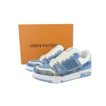 LV Trainer Sneaker Blue Grid 1AHCYF