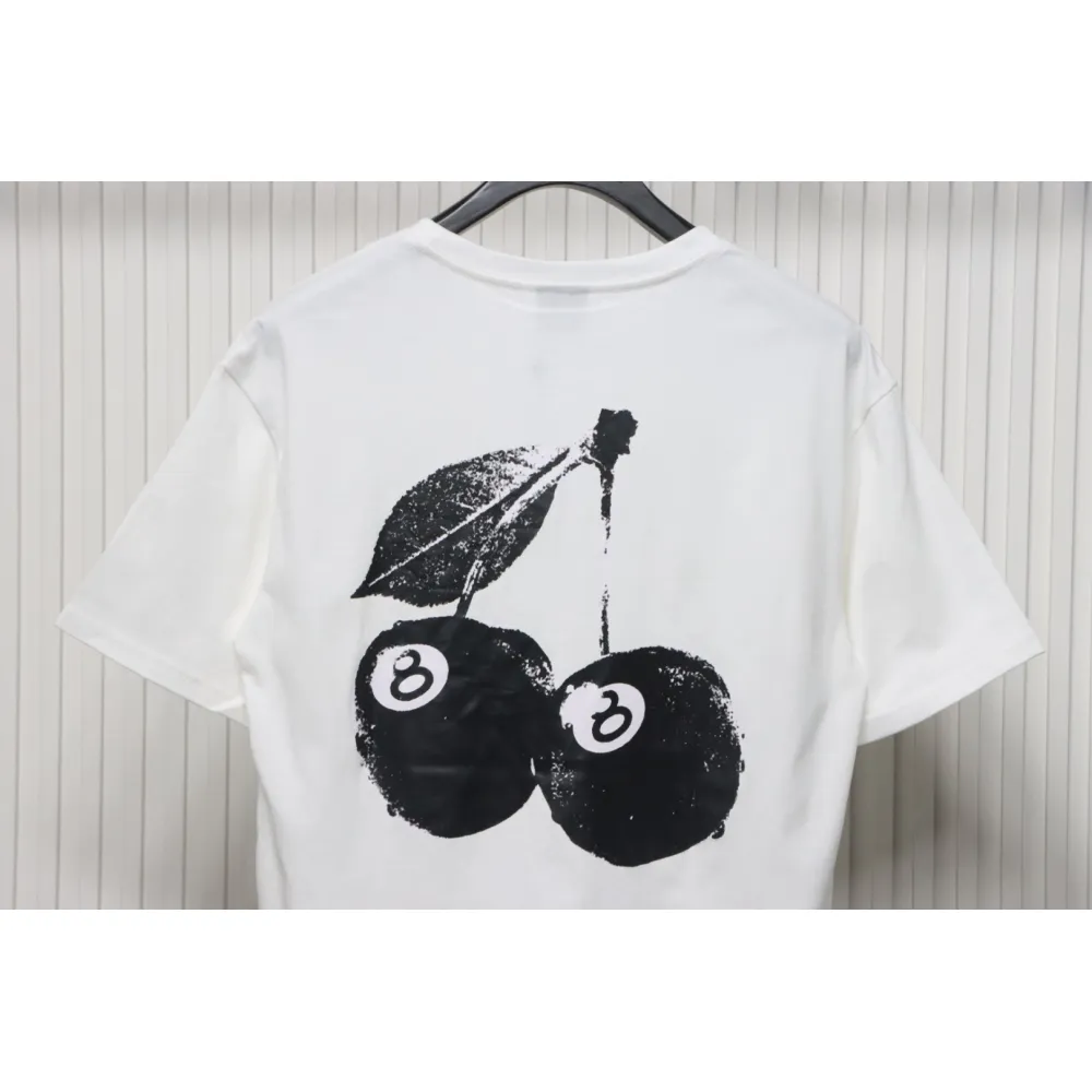 Stussy 25ss Cherry Black Eight T-Shirt White