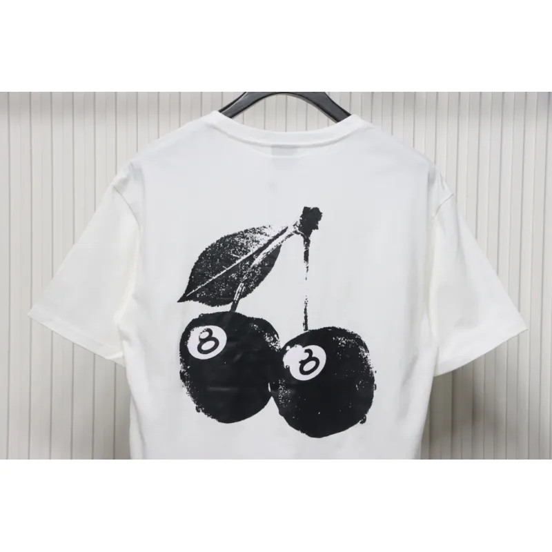 Stussy 25ss Cherry Black Eight T-Shirt White