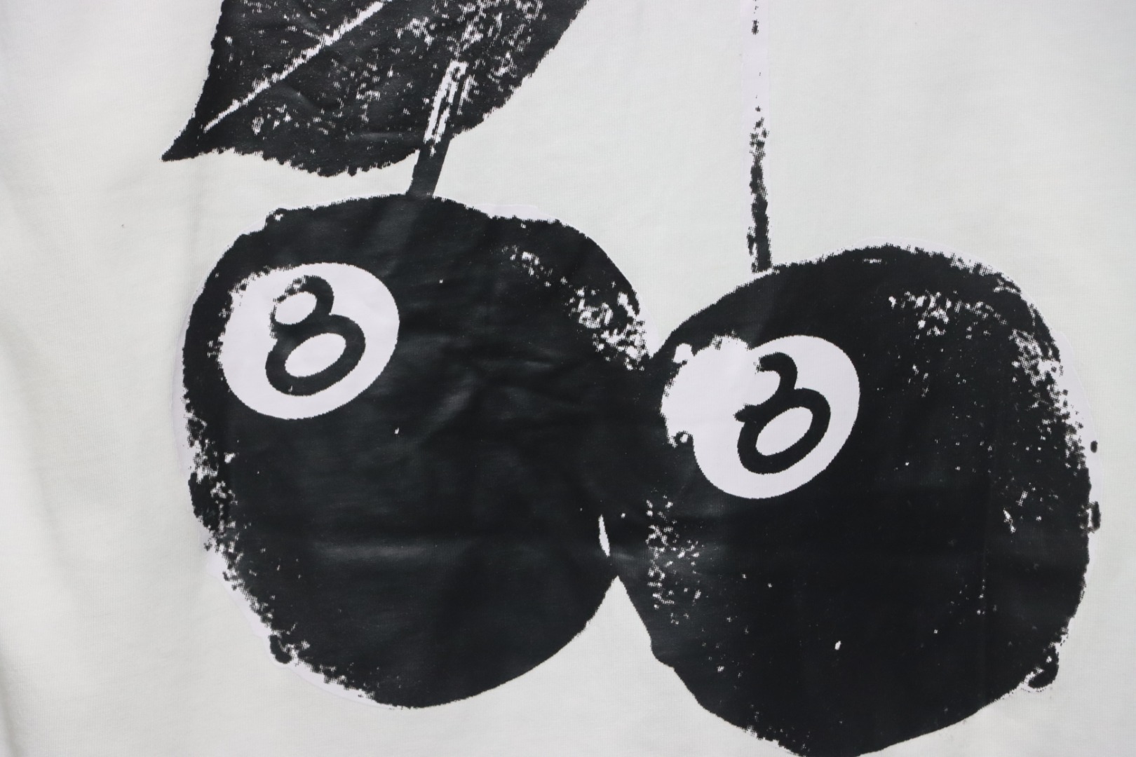 Stussy 25ss Cherry Black Eight T-Shirt White