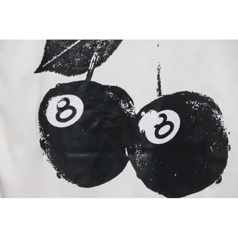 Stussy 25ss Cherry Black Eight T-Shirt White