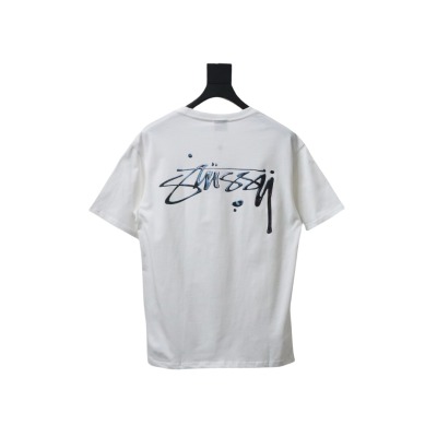 Stussy 25ss Mercury Effect Signature Logo T-Shirt White 02