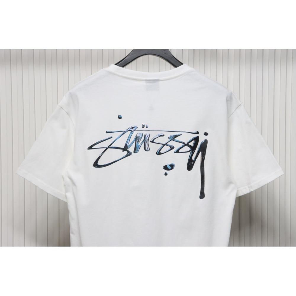 Stussy 25ss Mercury Effect Signature Logo T-Shirt White