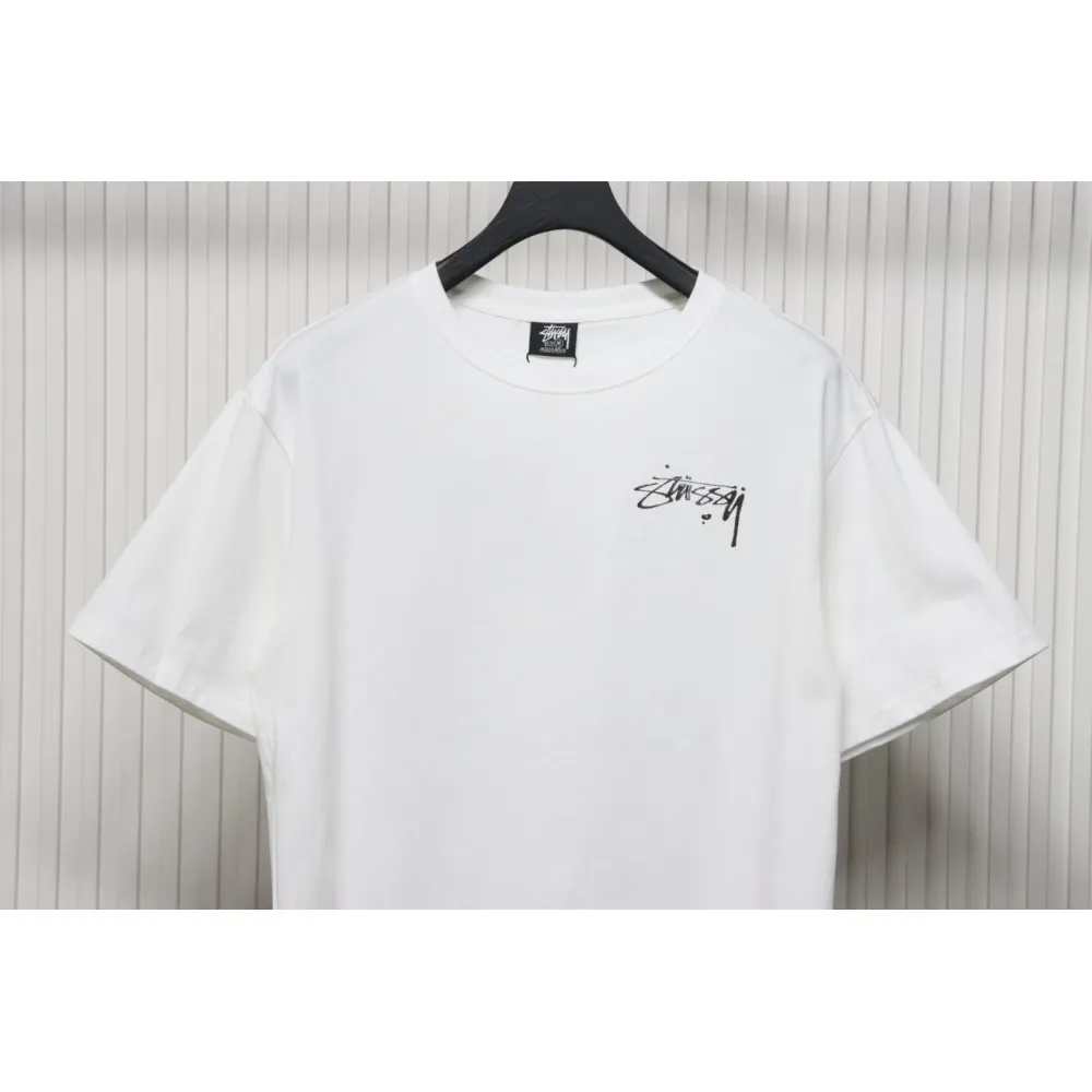Stussy 25ss Mercury Effect Signature Logo T-Shirt White