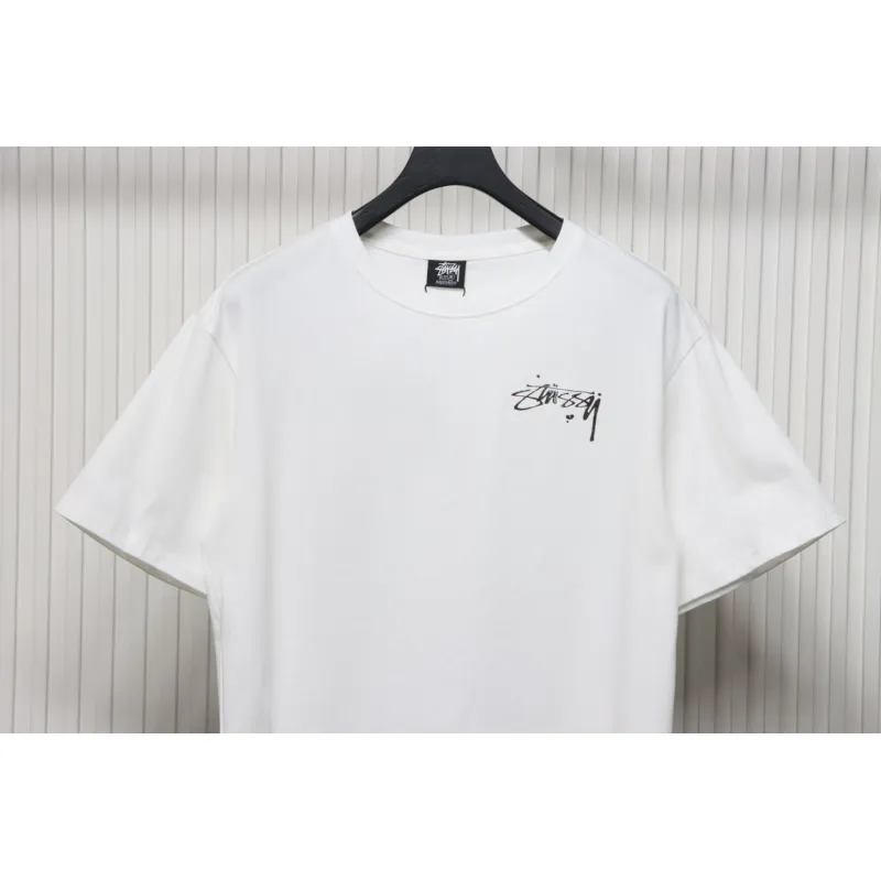Stussy 25ss Mercury Effect Signature Logo T-Shirt White