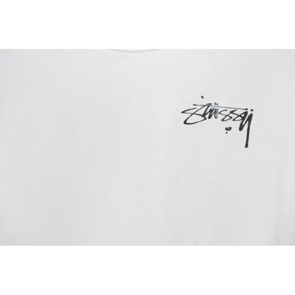 Stussy 25ss Mercury Effect Signature Logo T-Shirt White