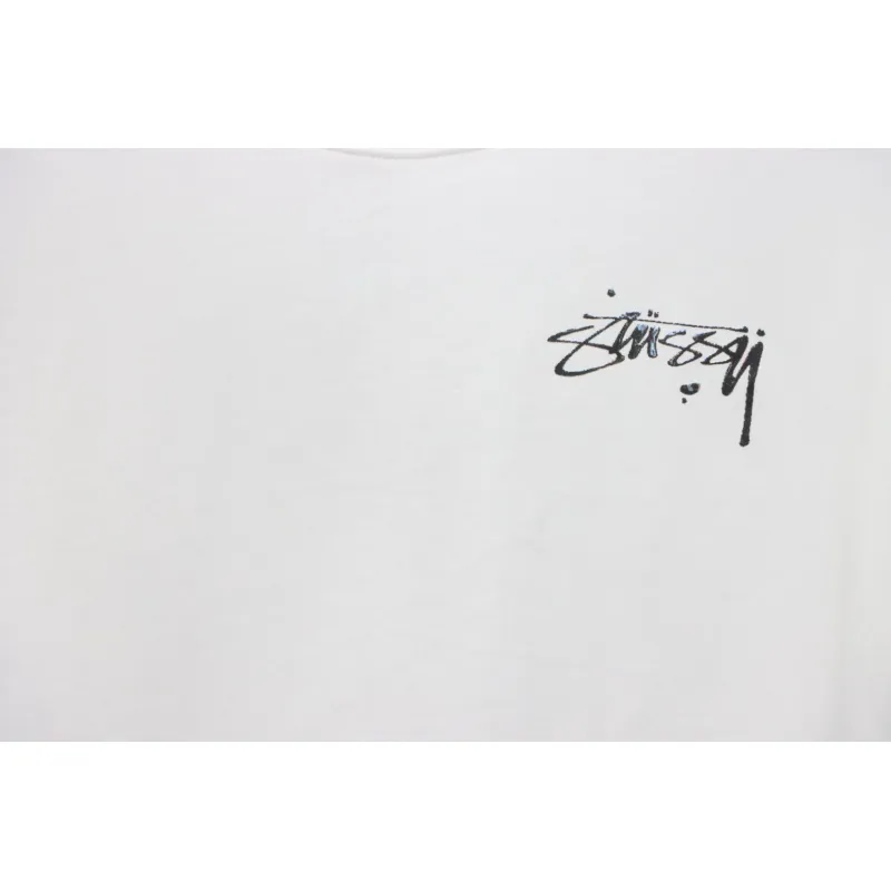 Stussy 25ss Mercury Effect Signature Logo T-Shirt White