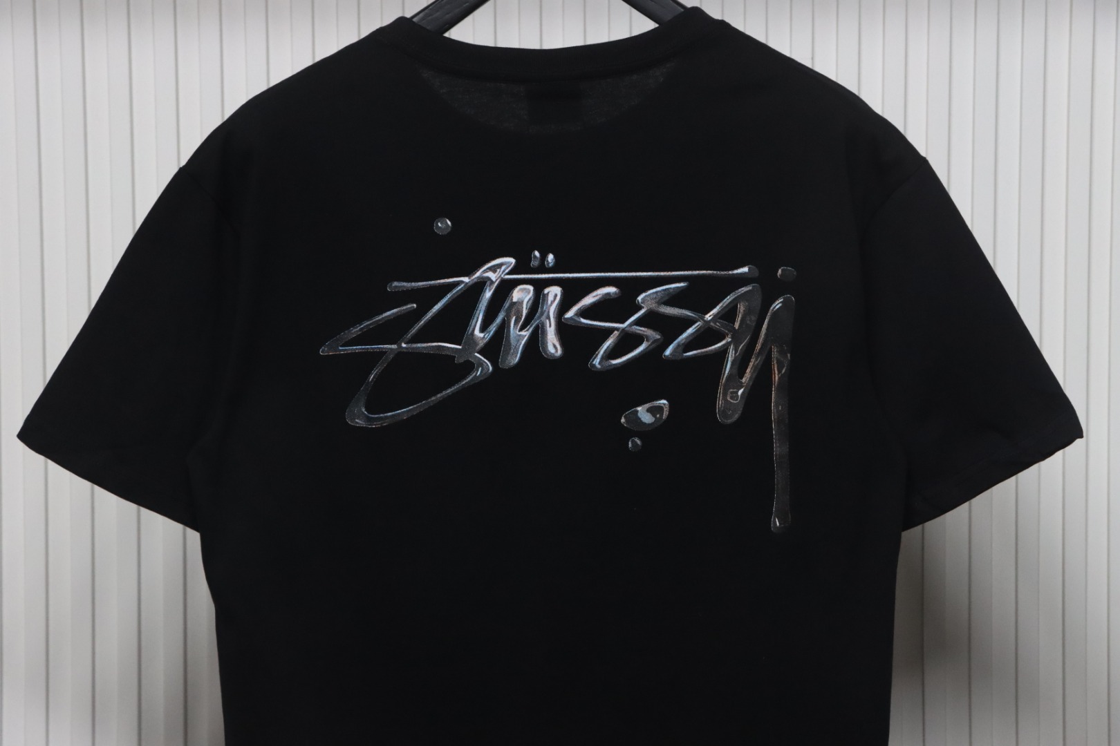 Stussy 25ss Mercury Effect Signature Logo T-Shirt Black