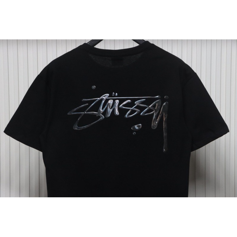 Stussy 25ss Mercury Effect Signature Logo T-Shirt Black