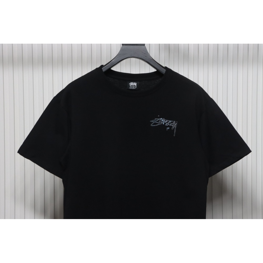Stussy 25ss Mercury Effect Signature Logo T-Shirt Black