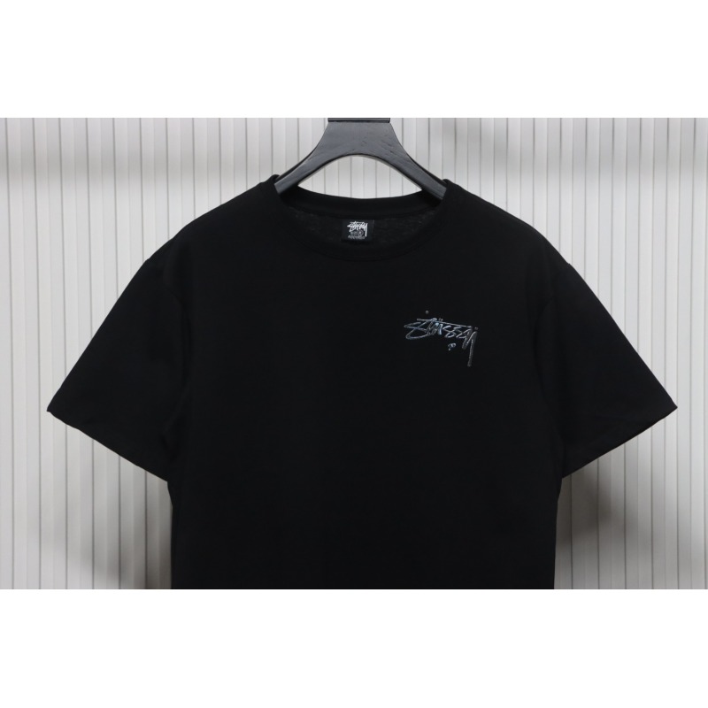Stussy 25ss Mercury Effect Signature Logo T-Shirt Black