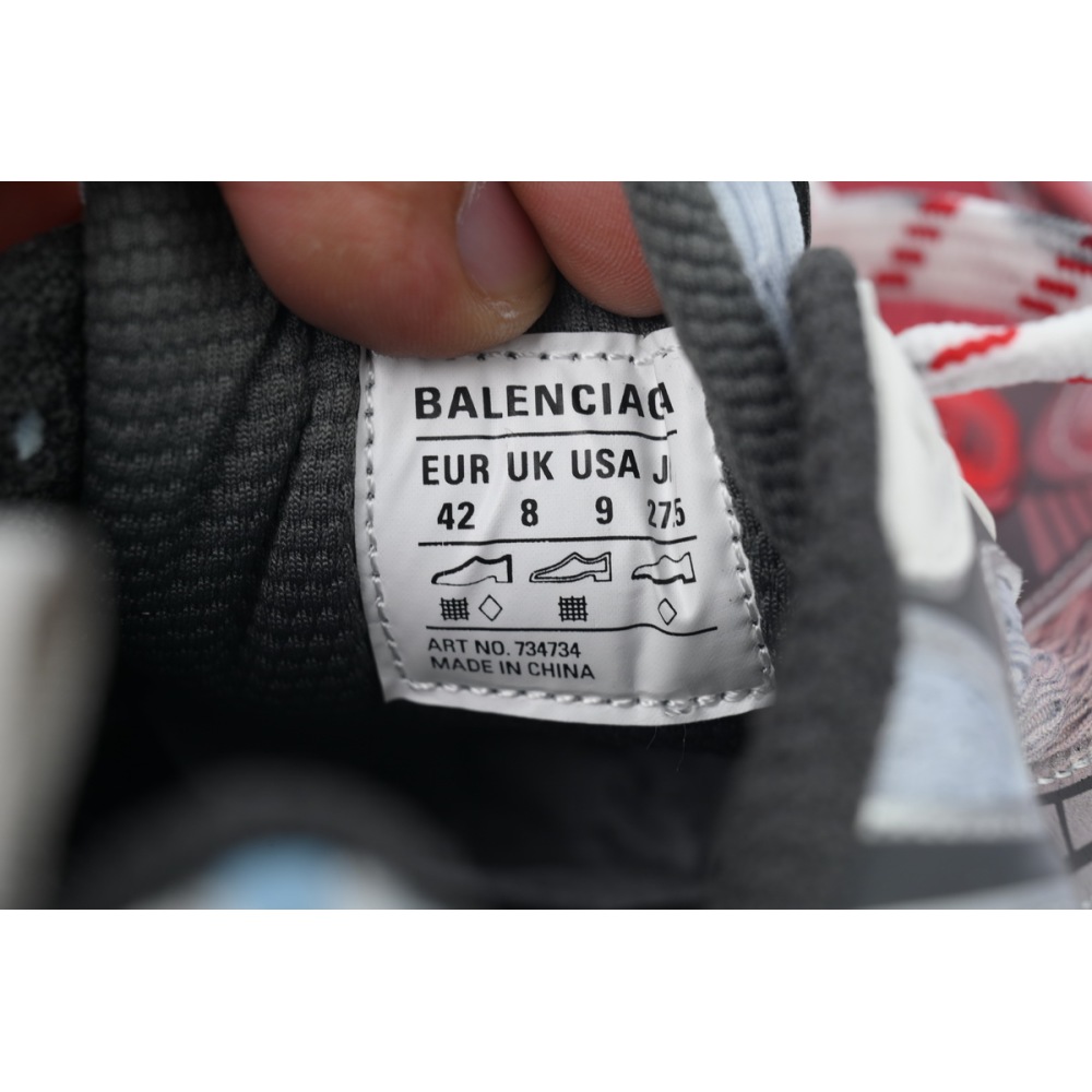 Balenciaga 3XL Sneaker Red Grey 734734 W3XTS 9461