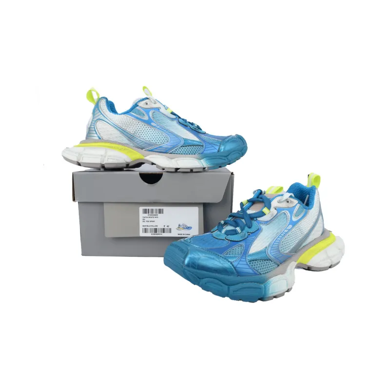 Balenciaga 3XL Sneaker White Blue Yellow 734734 W3XTS 9479