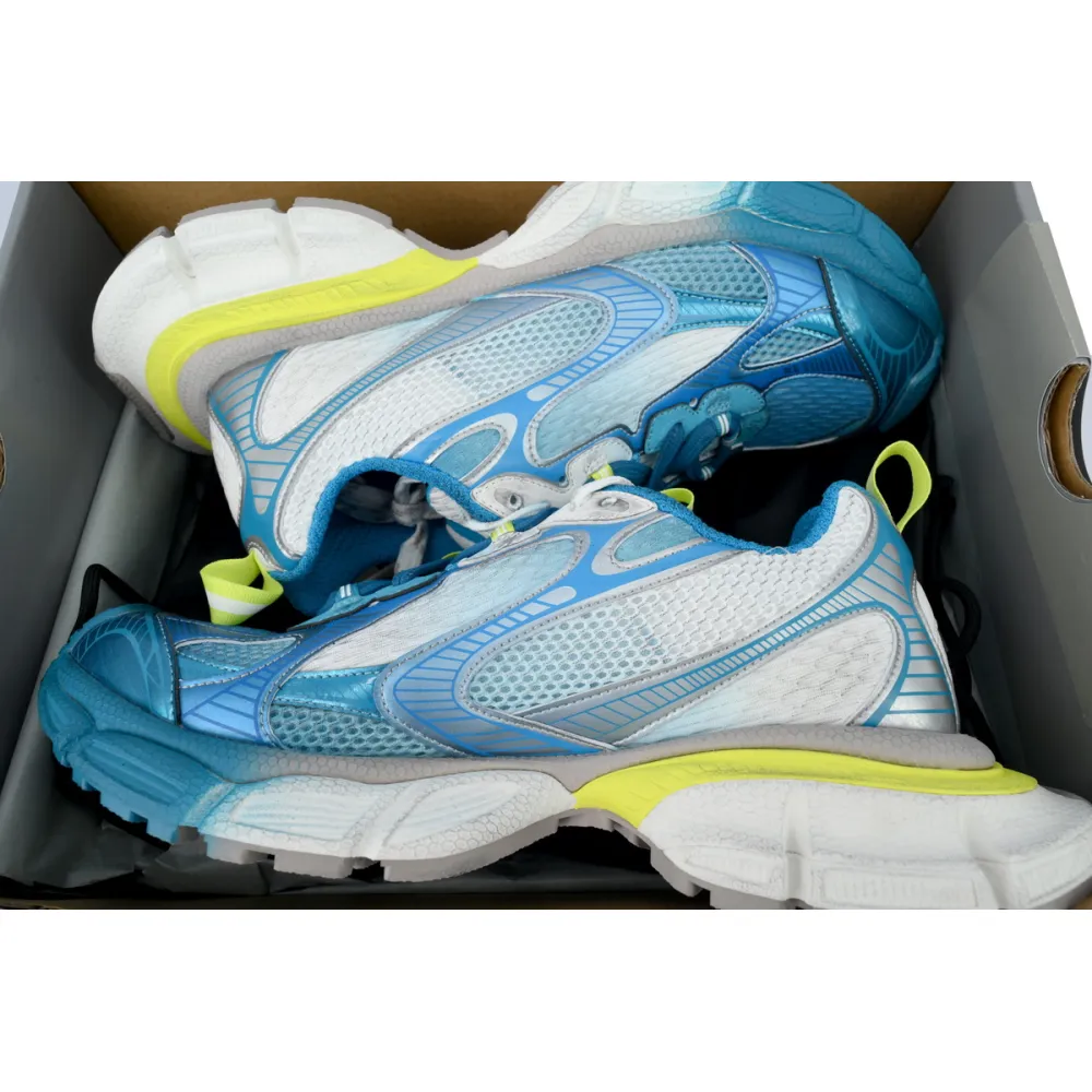 Balenciaga 3XL Sneaker White Blue Yellow 734734 W3XTS 9479