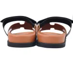 Hermes Chypre Sandal Khaki Black