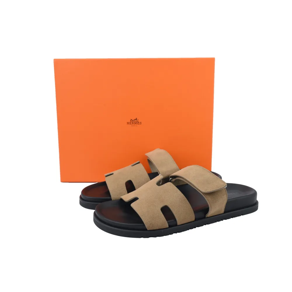 Hermes Chypre Sandal Khaki Brown