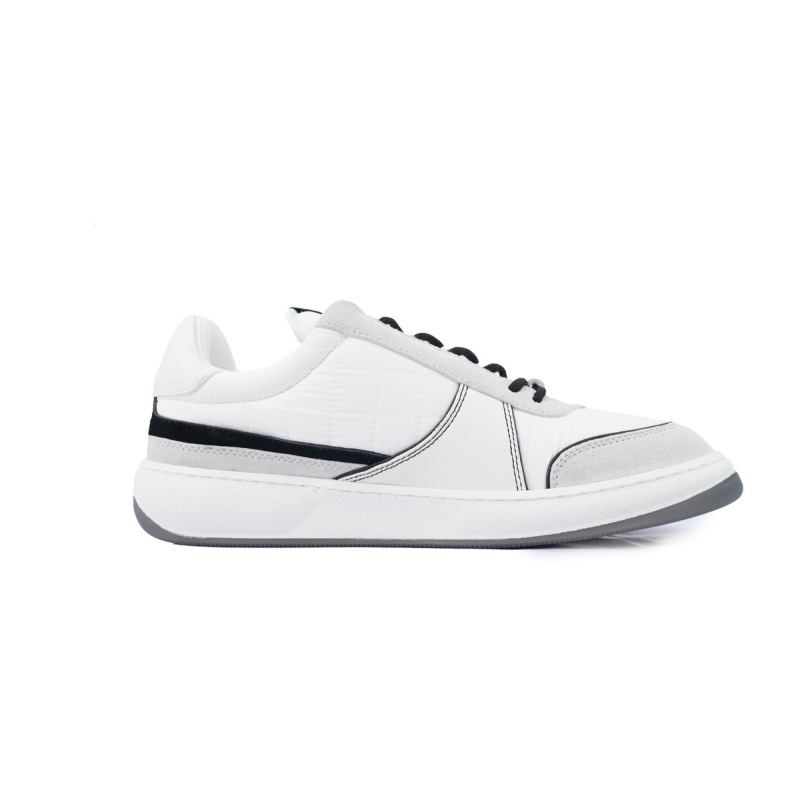 Chanel Suede Calfskin White Light Grey Low Top Sneakers