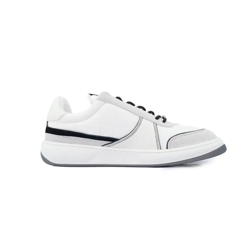Chanel Suede Calfskin White Light Grey Low Top Sneakers