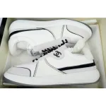 Chanel Suede Calfskin White Light Grey Low Top Sneakers