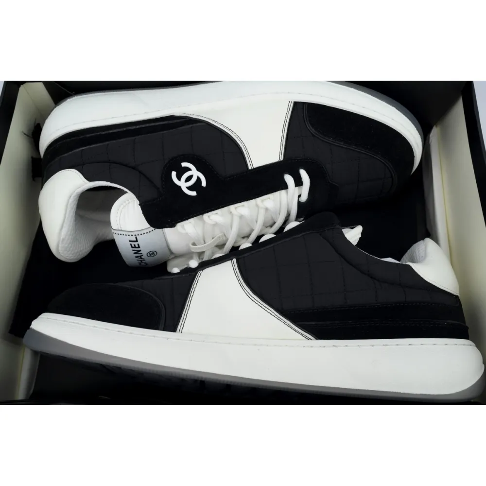 Chanel Stylish Skateboarding Shoes Black White