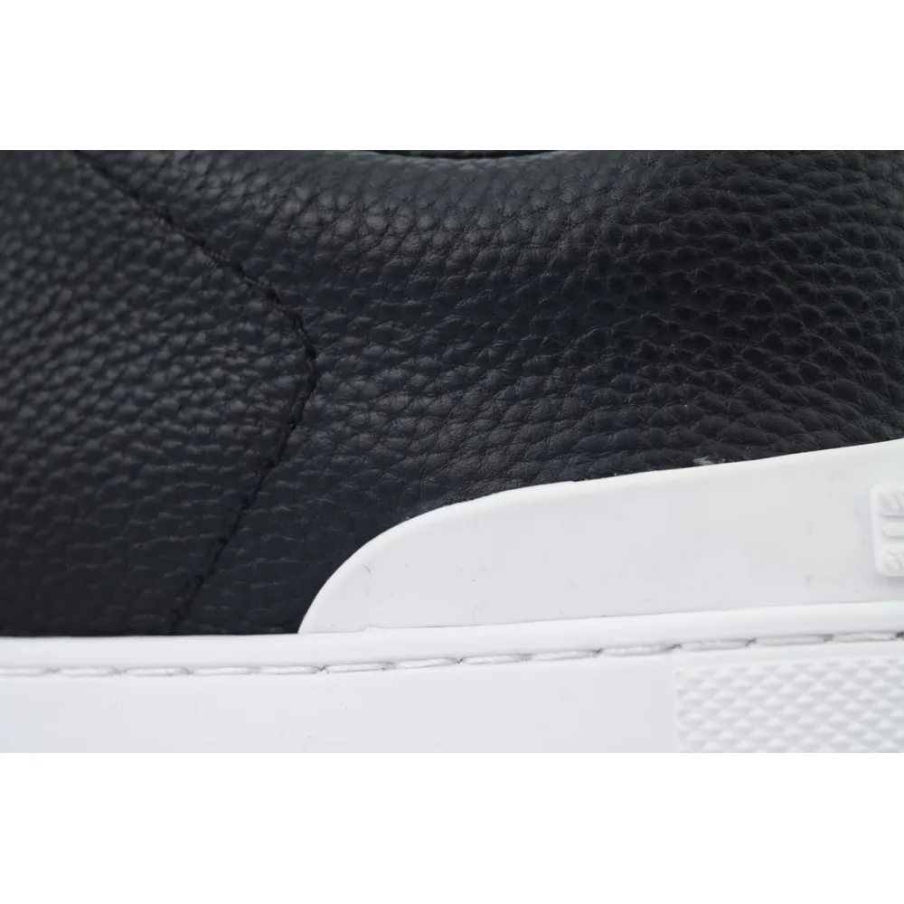 Zegna Navy Blue Deerskin Triple Stitch™ Sneakers