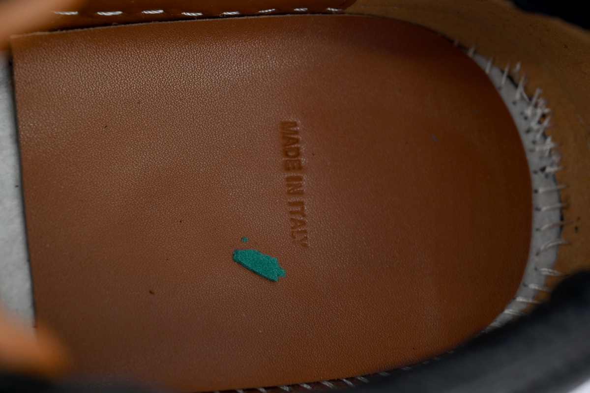 Zegna Navy Blue Deerskin Triple Stitch™ Sneakers