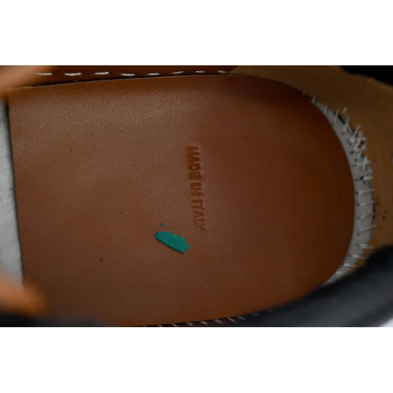 Zegna Navy Blue Deerskin Triple Stitch™ Sneakers