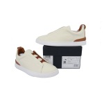 Zegna Off White Deerskin Triple Stitch™ Sneakers
