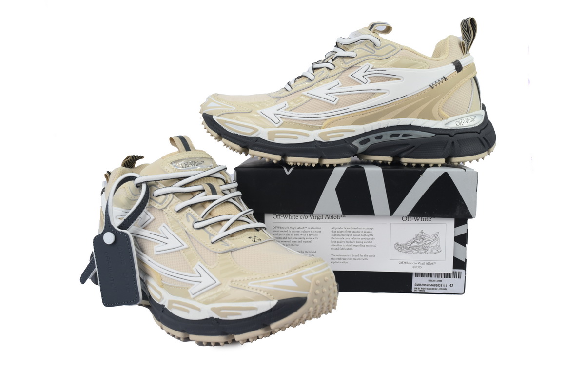 Off White Be Right Back Sneakers Brown OMIA295S25 FAB00 36113