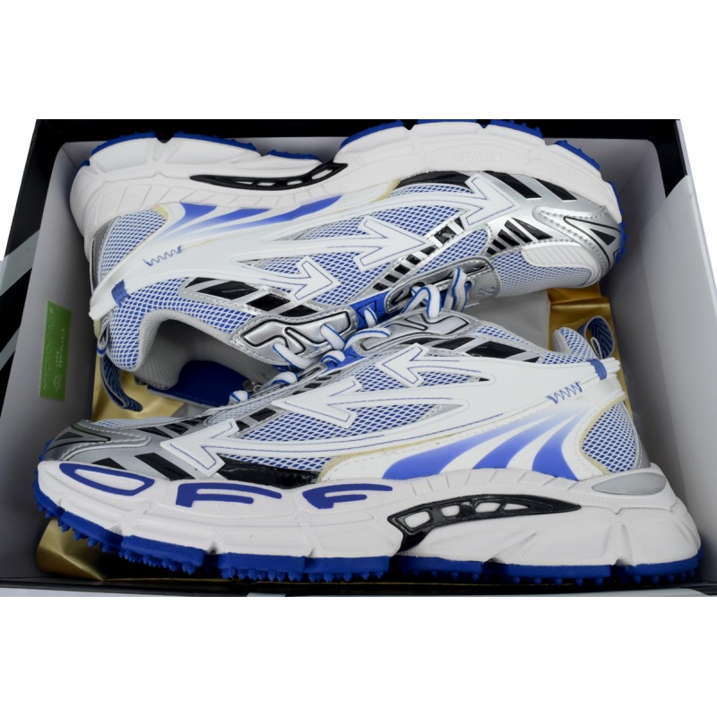 Off White Be Right Back Sneakers White Blue OMIA295S25 FAB00 47247