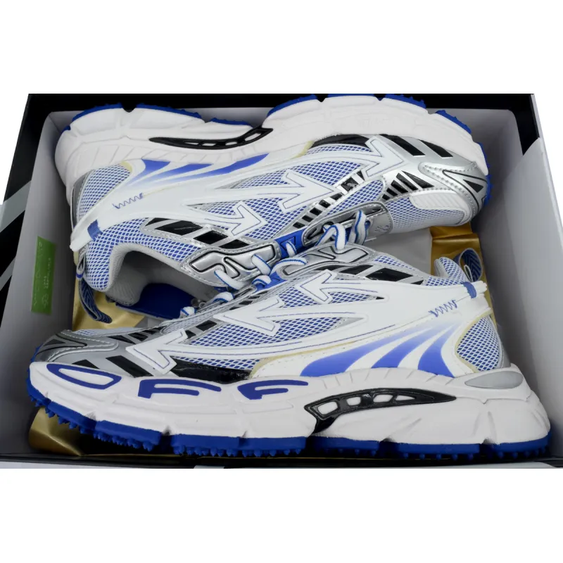 Off White Be Right Back Sneakers White Blue OMIA295S25 FAB00 47247