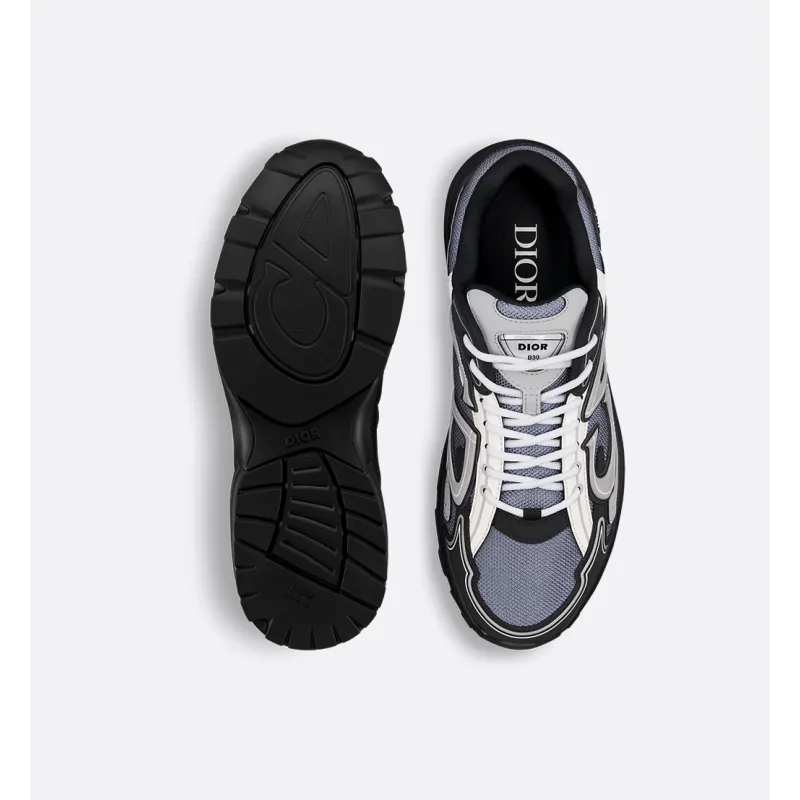 Dior B30 Countdown Sneaker Blue Mesh with Gray, White and Black Technical Fabric