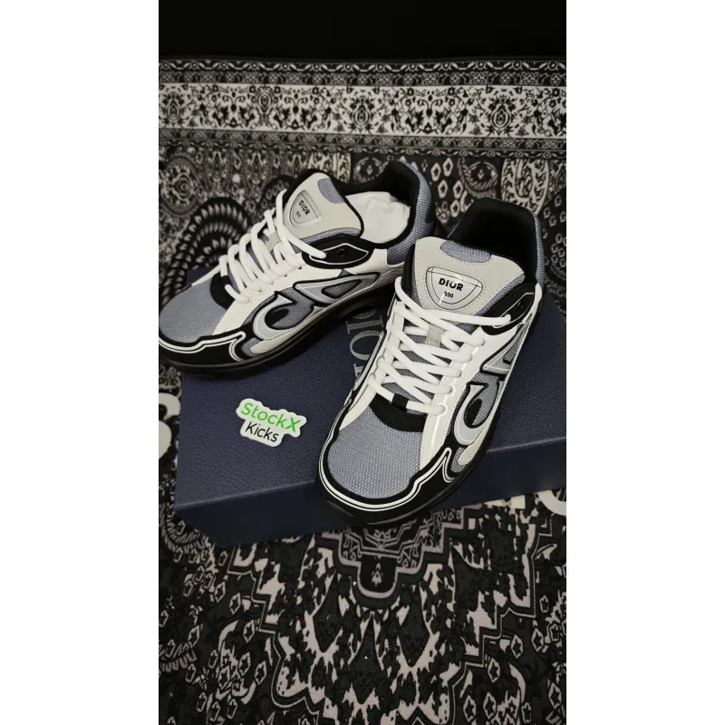 Dior B30 Countdown Sneaker Blue Mesh with Gray, White and Black Technical Fabric