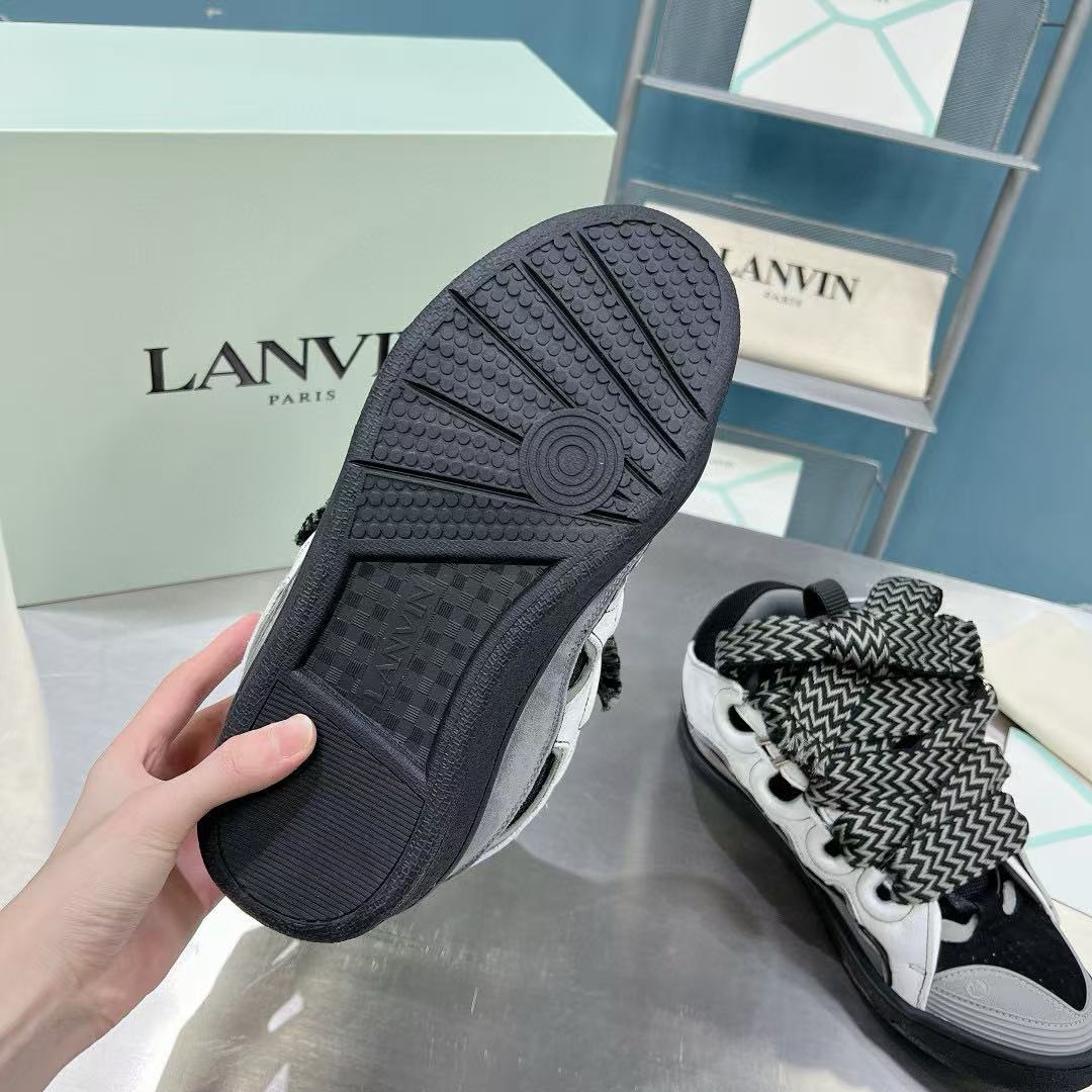 Lanvin Curb Sneakers White Anthracite PB FM SKRK11 TONE P240018